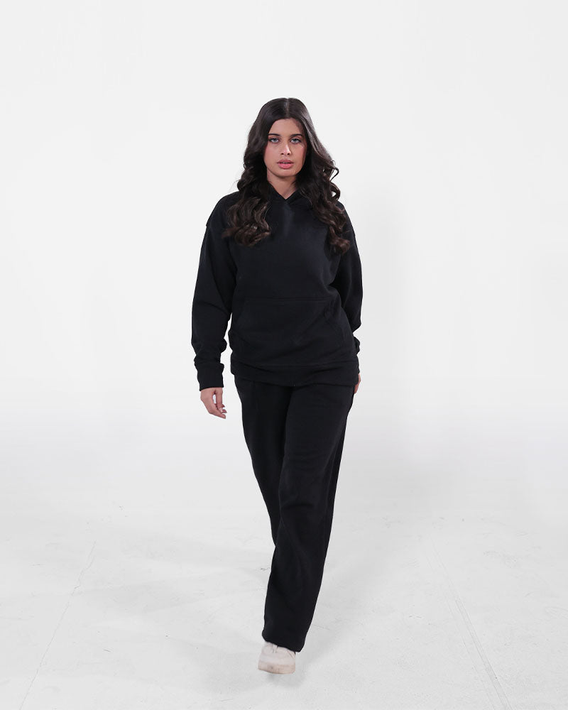 COZY STRAIGHT PANT - BLACK