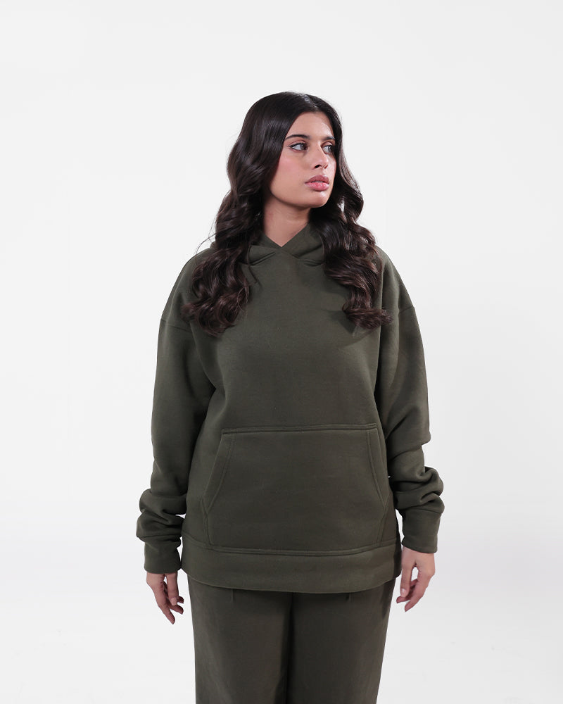 COZY HOODIE - OLIVE GREEN